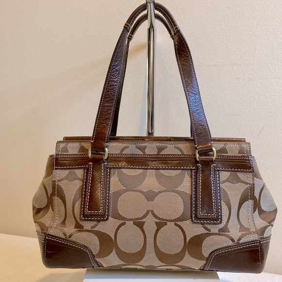 Coach Signature Striped Medium Carryall Handbag, Style #11620 - Picture 2 of 14